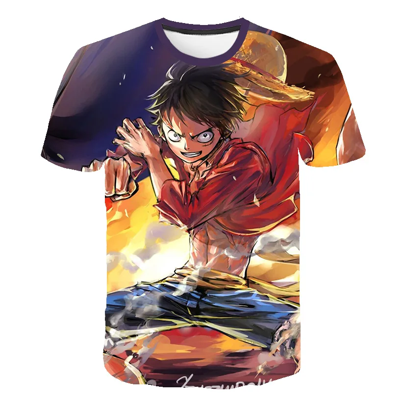 

Summer new 3D T-shirt Japanese Cartoon Funny Short Sleeve Shirt Boys And Girls Street Fashion Harajuku Children's Top