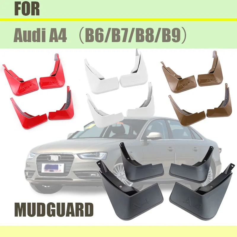 Mud flaps for Audi A4 b6 b7 b8 b9 Mudguards Car Mud flap Splash Guards audi A4 Fenders  auto accessories 4PCS