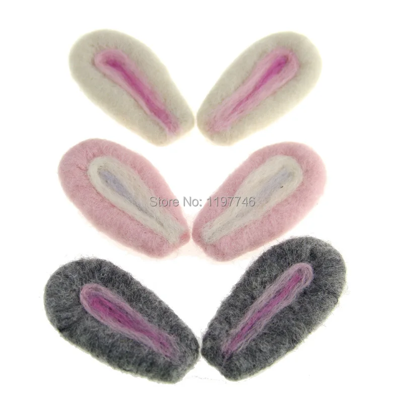 Шерстяная кукла из фетра кошачьи ушки заячьи помпон ручной работы украшение для