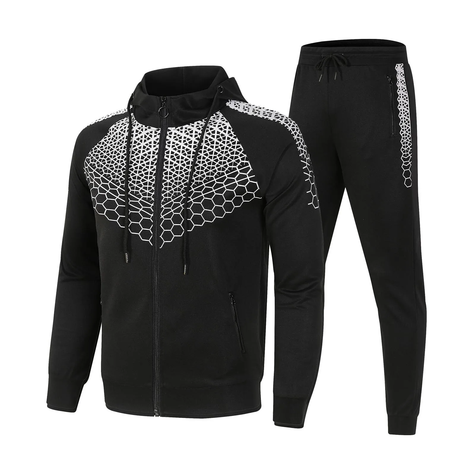 

Men's Sets Hoodies+Pants Autumn Winter Hooded Sweatshirt Sweatpants Fashion Slim Fit Men Set Hoodie Pant Tracksuits Zipper Hoody
