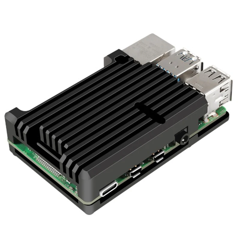Для Raspberry Pi 4 Модель B Алюминиевый Чехол Пассивный охлаждающий сплав защитный