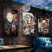 one piece anime ukiyoe horrific japan samurai posters pictures canvas hd wall art home decor paintings living room decoration
