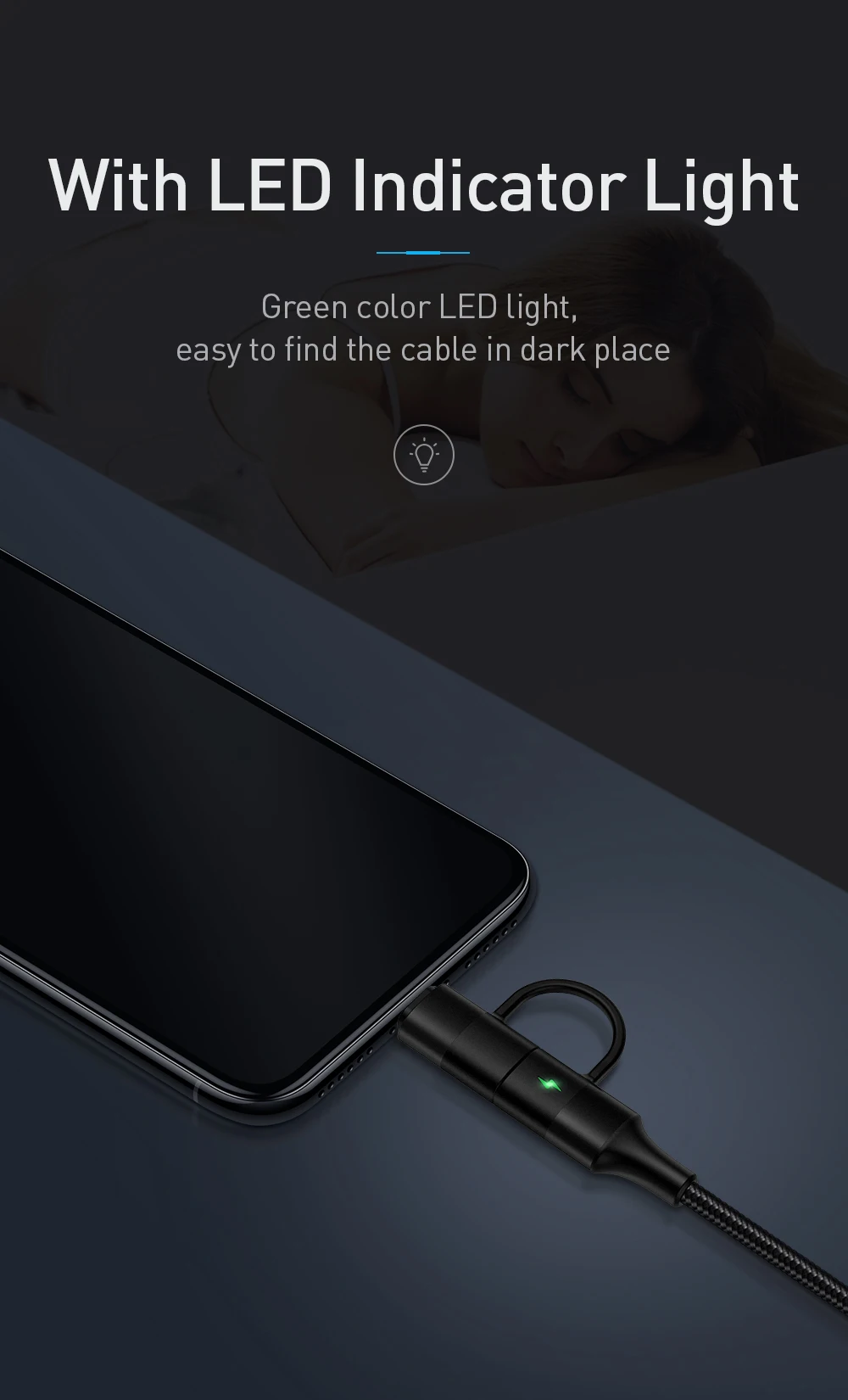 MCDODO 2 в 1 кабель USB type-C для iPhone XS MAX XR X 8 7 6 6S Plus Кабель быстрой зарядки type C для samsung S10 Xiaomi шнур для телефона