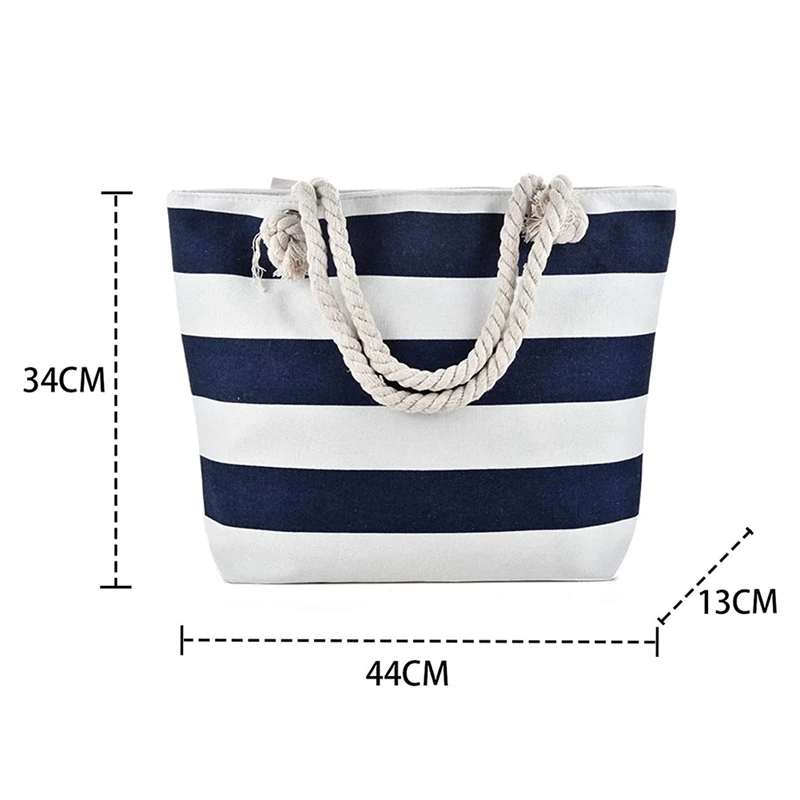

Tote Shoulder Bags for Women Stripes Top Handle Purse Canvas Handbag Large Size