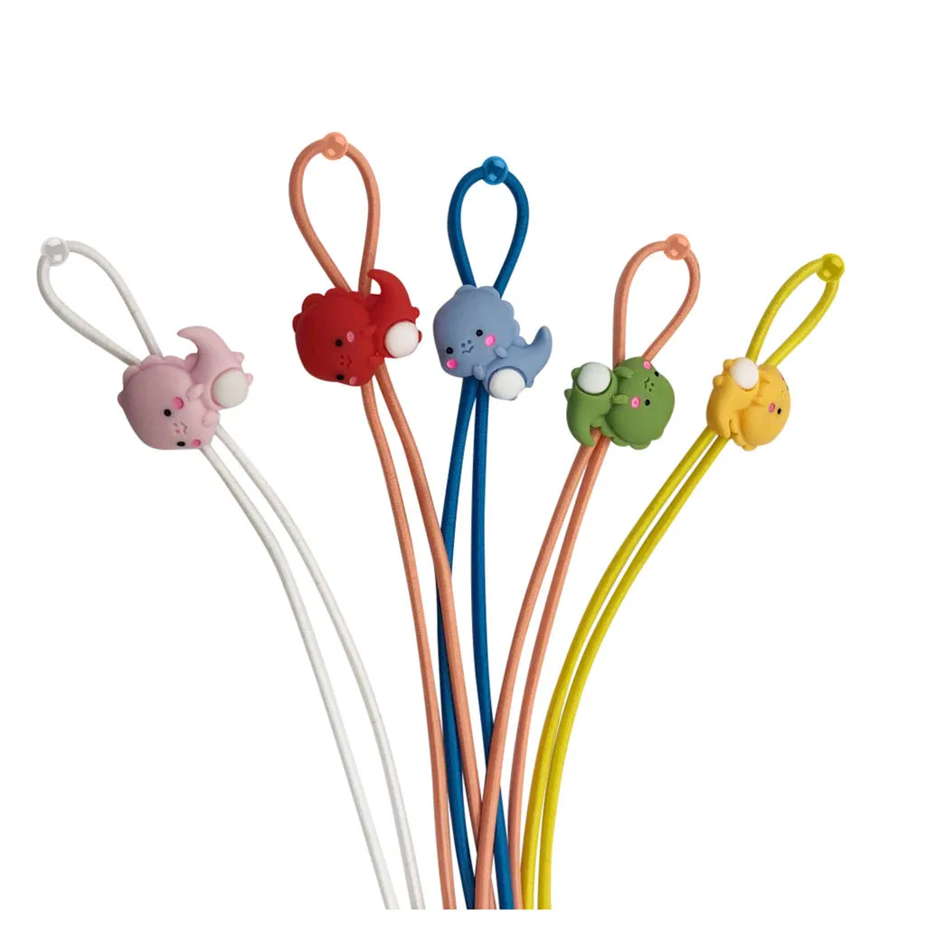 5 шт. Регулируемый декоративный шнурок с милым динозавром портативный на шею