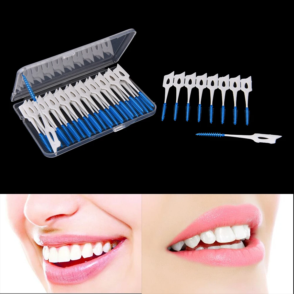 

New 40pcs Disposable Toothpicks Soft Clean Interdental Seam Brush Elastic Massage Gums Not Hurt Toothpick Dental Oral Care Tools
