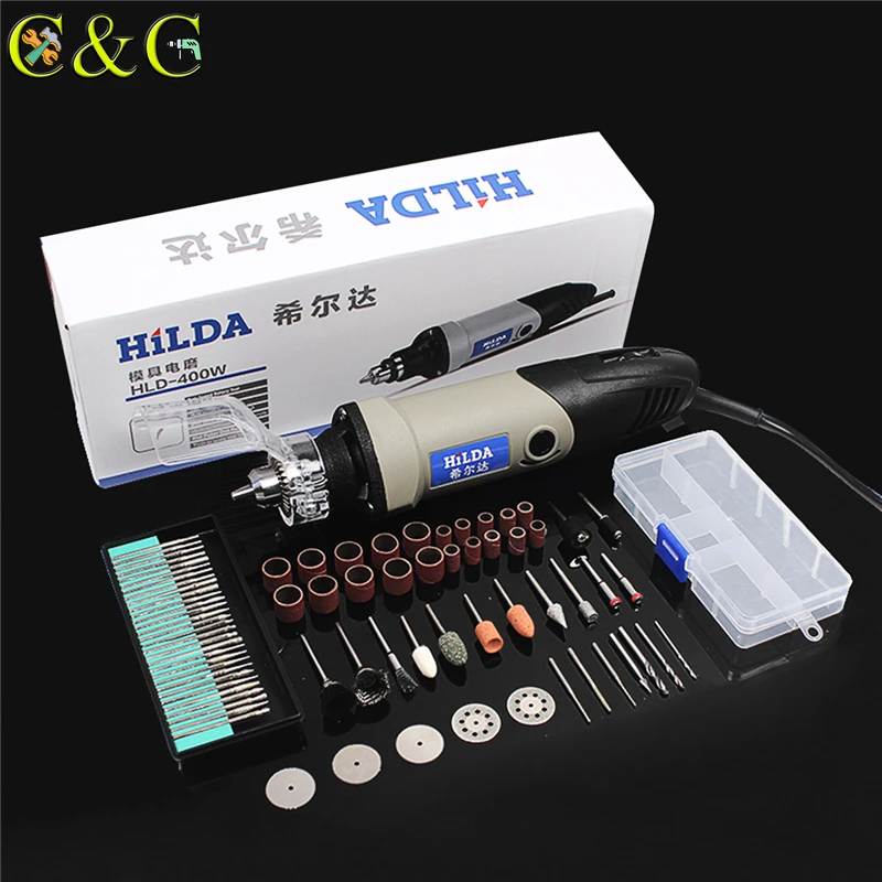 Электрическая мини-дрель 400 Вт с 6 переменными скоростями для электрической