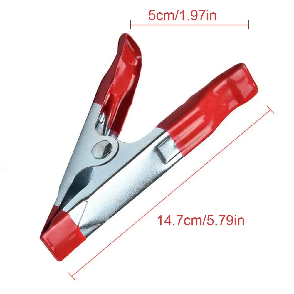 

8PCS Metal Spring Clamps 6\" Clip Soft Plastic Tips Grip Photos Craft Hinged Jaws For A Better Grip On Uneven Surfaces