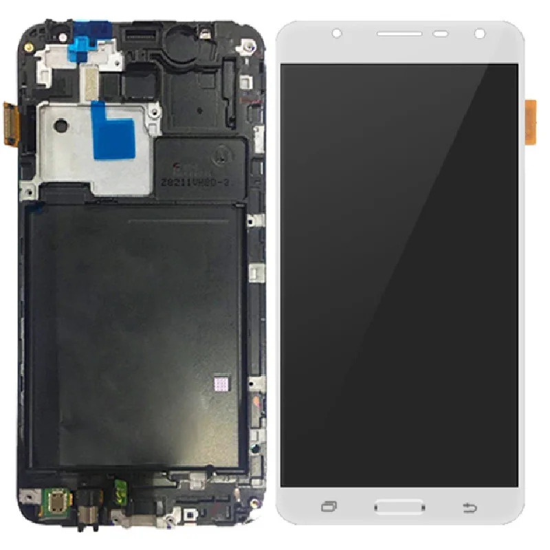 Сенсорный экран с дигитайзером в сборе и рамкой для Samsung Galaxy J7 2015 SM-J700F J700M J700G J700H/DS