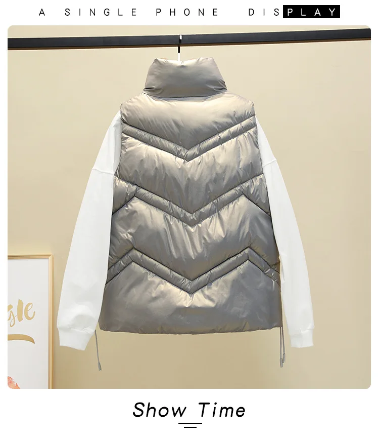 

Waistcoat 2021 Autumn and Winter New Duvet Vest Female Short Student Korean Version Loose Vest Vest Jacket