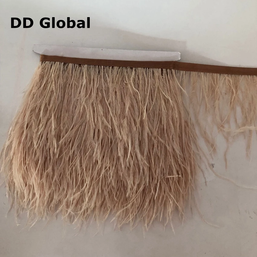 Цена 1 метр фиолетовый цвет окрашенное перо страуса отделка бахромой сшитая на