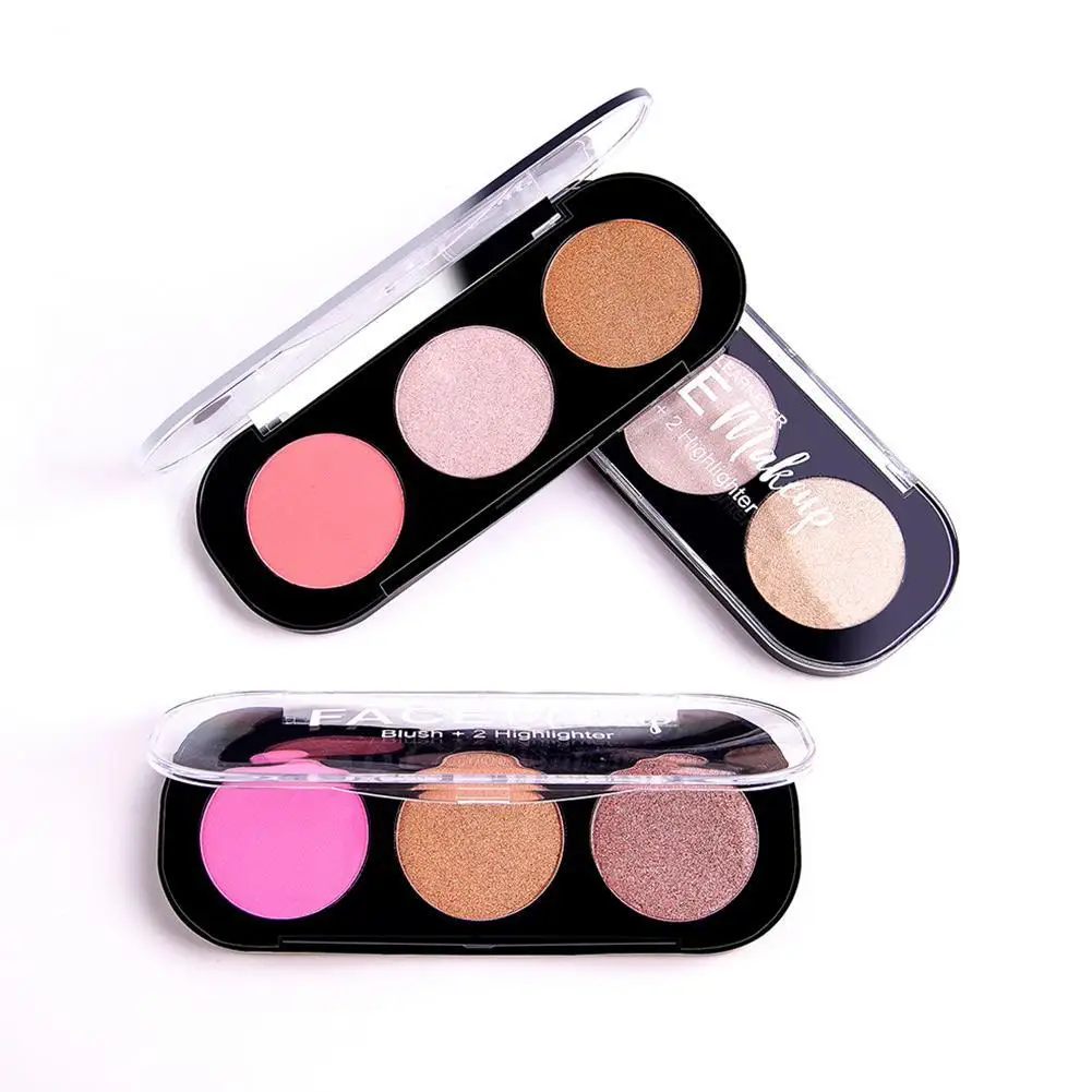 3 цвета минеральные пигментные Румяна для лица румяна косметическая пудра