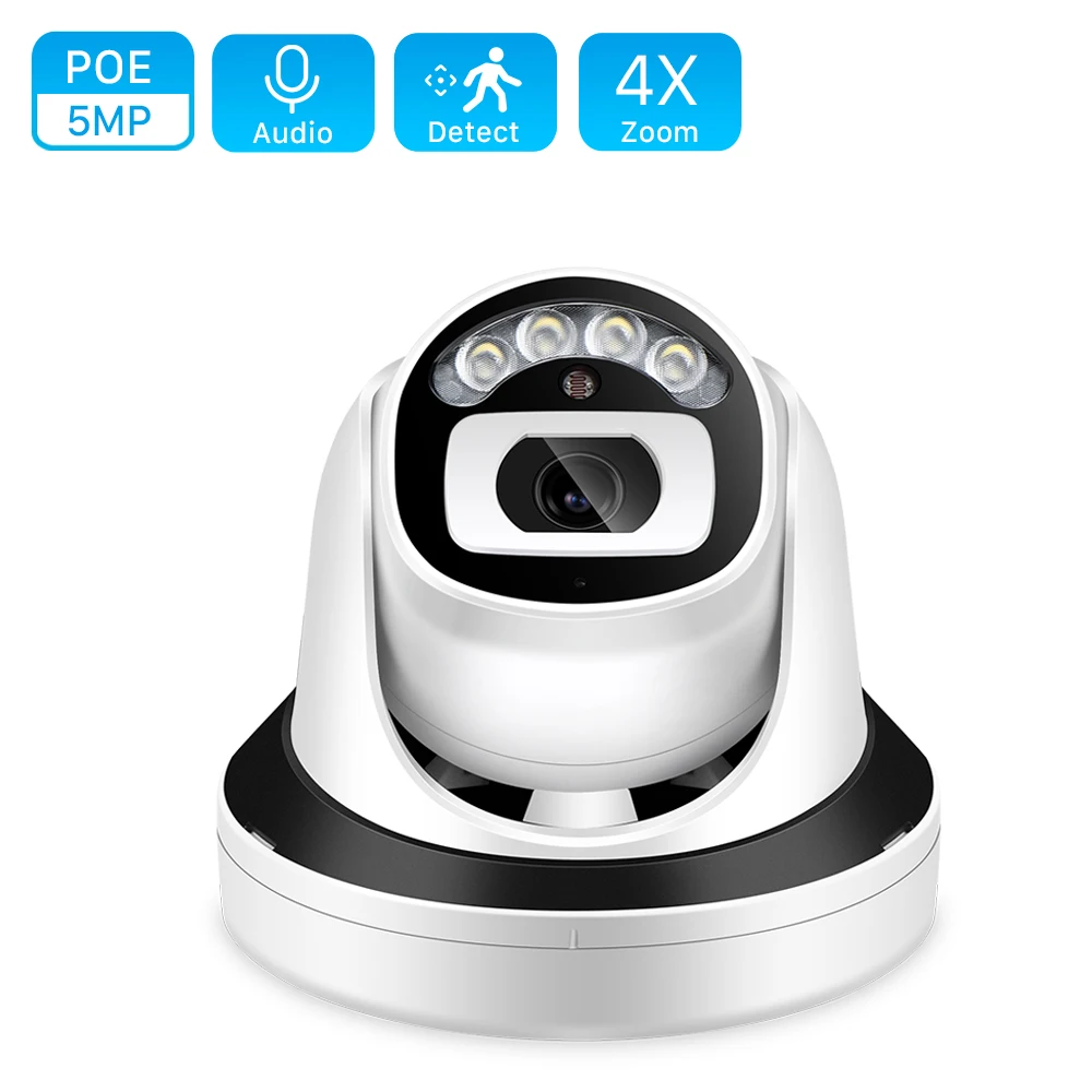 

5MP IP Camera Indoor H.265 3MP Two-Way Audio P2P PoE IP Camera 1080P Human Motion Detection Color IR 30m CCTV Video Surveillance