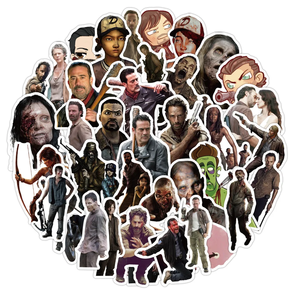 

50Pcs The Walking Dead Stickers Graffiti Stickers for DIY Luggage Laptop Skateboard Motorcycle Bicycle Stickers
