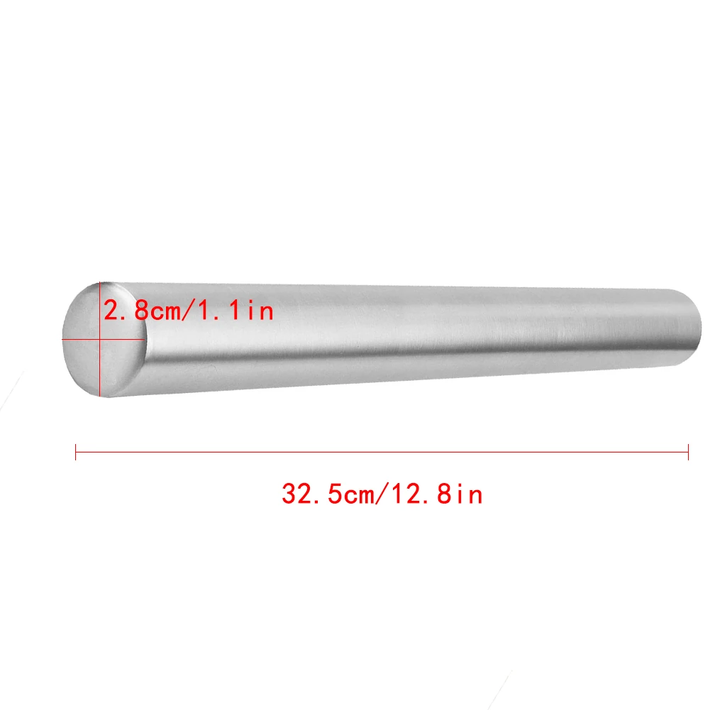 

Stainless Steel Rolling Pin Non-Stick Kitchen Utensils Dough Roller Bake Pizza Noodles Cookie Dumplings Making Baking Tool 1PC