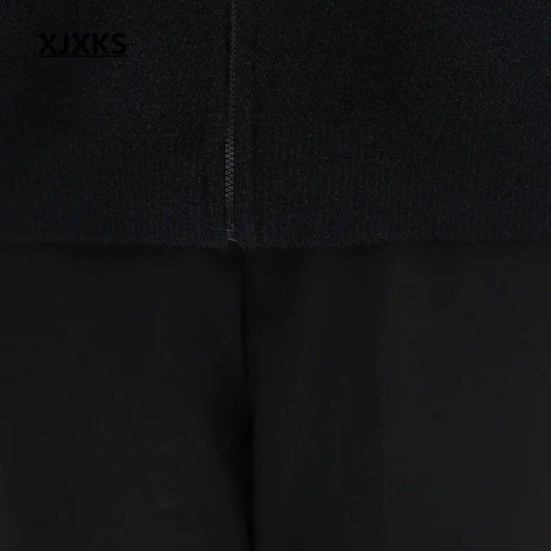 Женский свитер свободного размера плюс XJXKS осенне-зимний кашемировый кардиган на