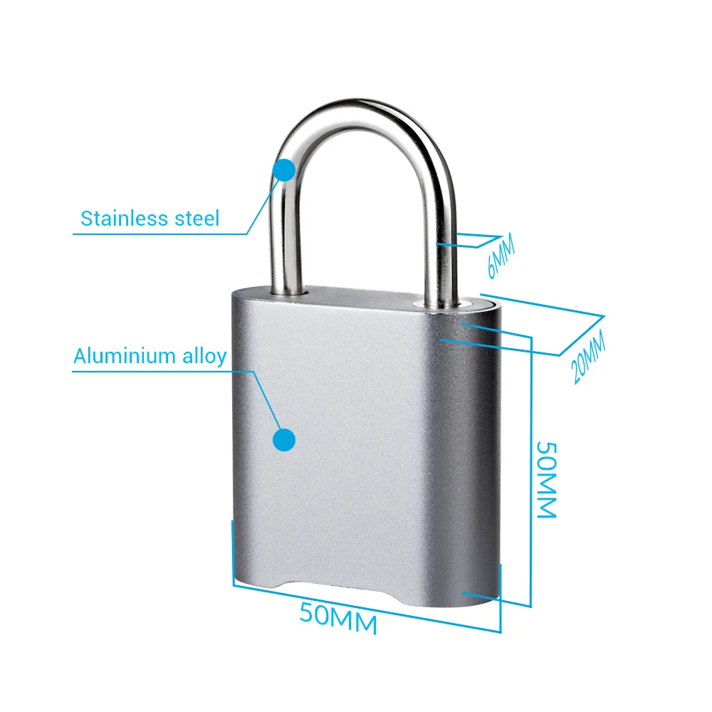 FUERS Мини Смарт отпечатков пальцев Bluetooth висячий замок с ключами домашней