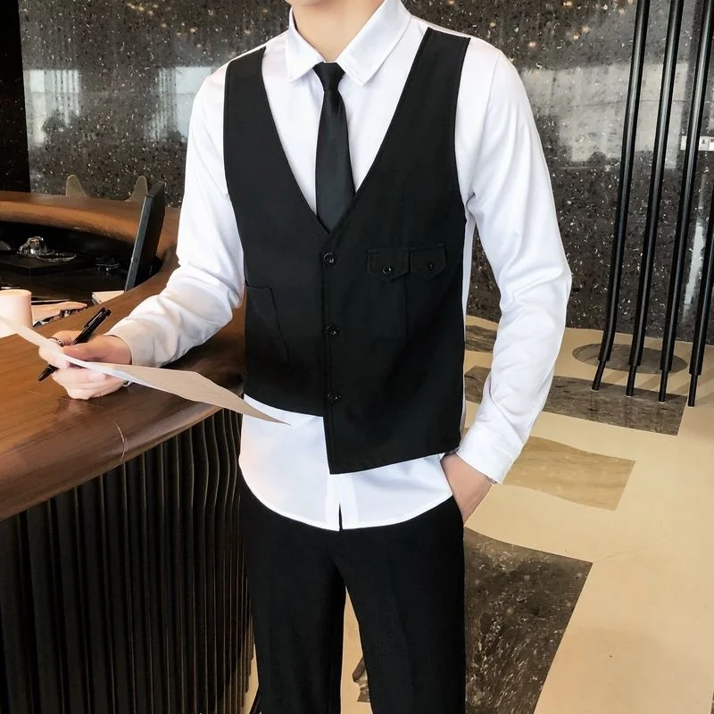 

Рубашка мужская облегающая составного кроя из двух частей, с длинным рукавом