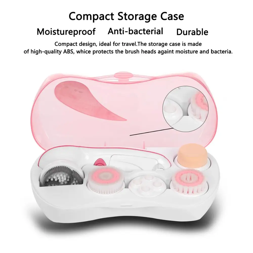 Электрическая Очищающая щетка для лица массажер очищения тела водостойкая CNAIER с