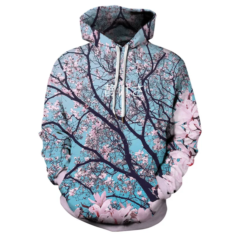 

Autumn Hoodies Sweatshirts Women Oversized Y2K Streetwear Popular 3D Forest Digital Printing Long Sleeve Loose Pullover Tops