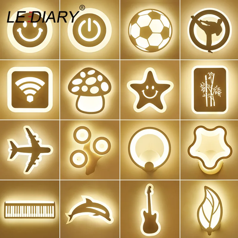 LEDIARY Настенные светильники для дома и гостиной 110 В 220 в самолет луна руль