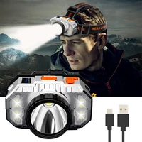 t20 led usb rechargeable headlight comes with battery led multi function headlight flashlight outdoor night fishing camping