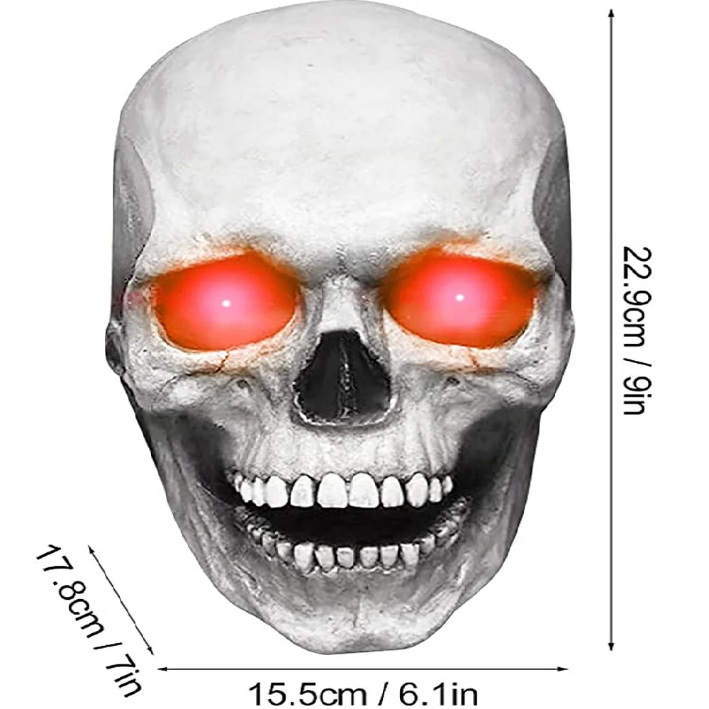 Mascarilla de cabeza completa con mand&iacute;bula m&oacute;vil para Halloween, m&aacute;scara de Calavera, decoraci&oacute;n de terror y Horror, Cosplay, fiesta, regalo, 2021-2