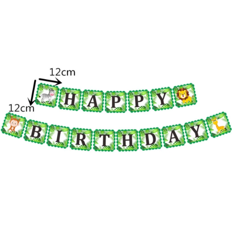 

1pc Kids Adults Happy Birthday Banner Cartoon Car Dinosaur Planet Bunting Garland Kids Boy Birthday Party Decor Paper Flag