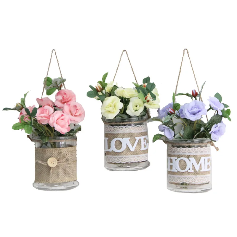 Декоративная ваза для дома простой креативный садовый декор на пеньковой