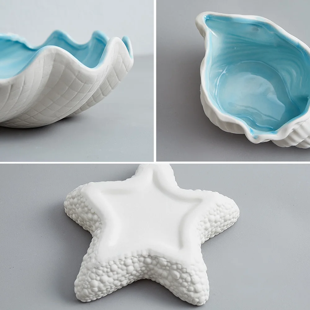 

Trendy Shell Fashion Home Mini Send Boyfriend Gift Cigarett New Ceramic Ashtray Cute Cartoon Ashtray Shell Creative Personality