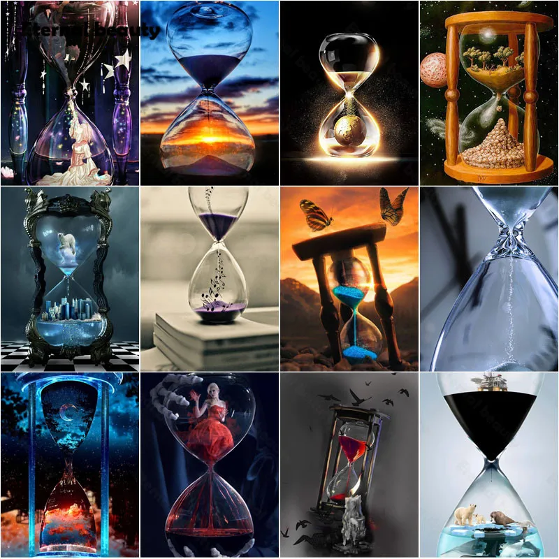 

5D Diy Diamond Painting A Couple In The Hourglass Abstract Art Full Square Drill Diamond Embroidery Needlework Home Decor Gift
