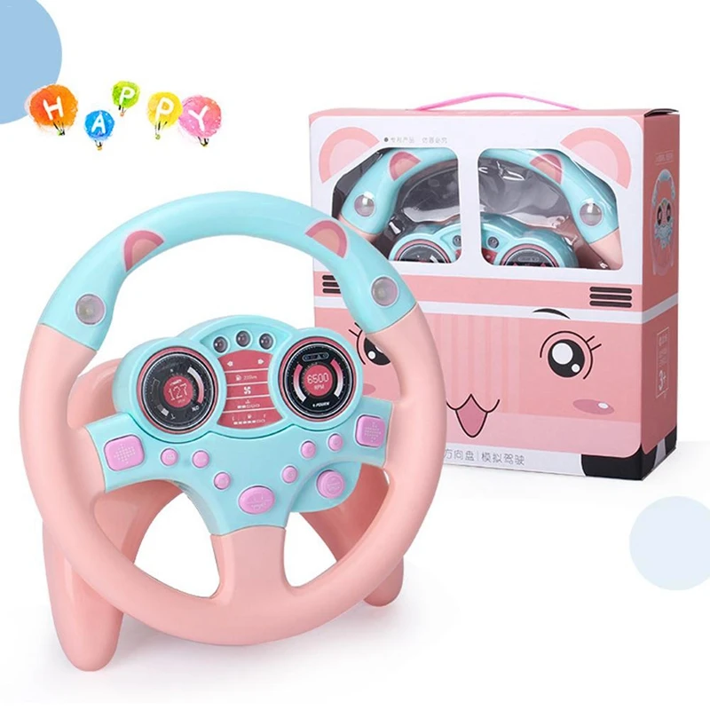 Развивающие игрушки для детей мультипликационный пилот руль музыкальное