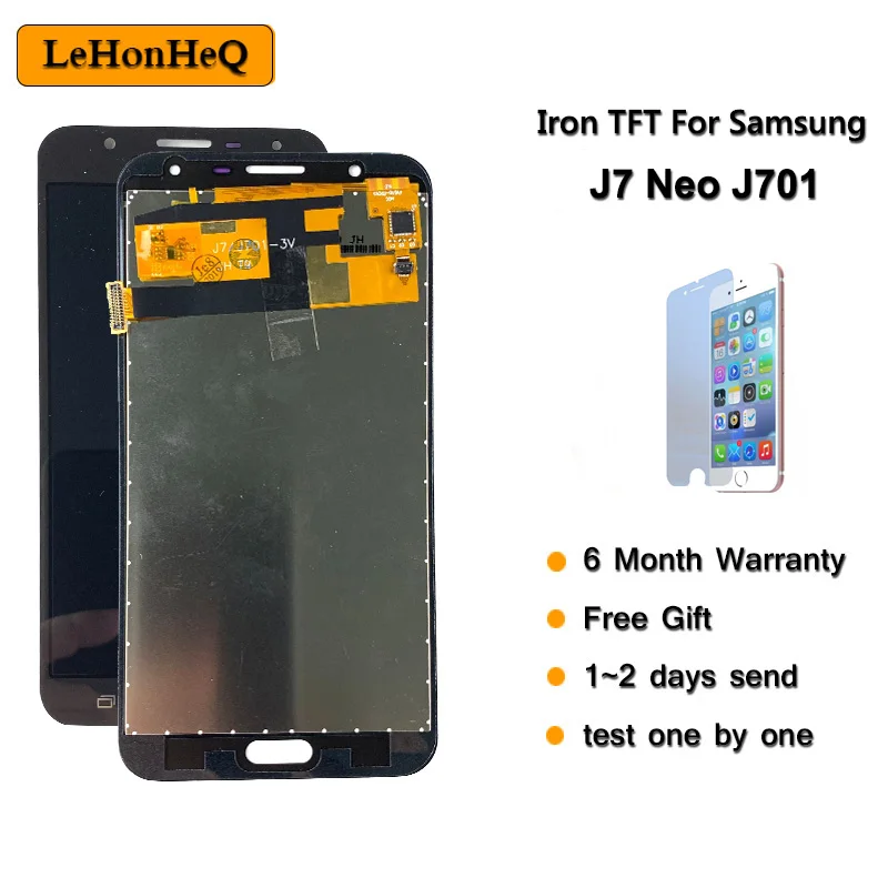 Железный лист TFT-дисплей для SAMSUNG Galaxy J7 Neo ЖК-дисплей J701 J701F J701M J701MT сенсорный экран
