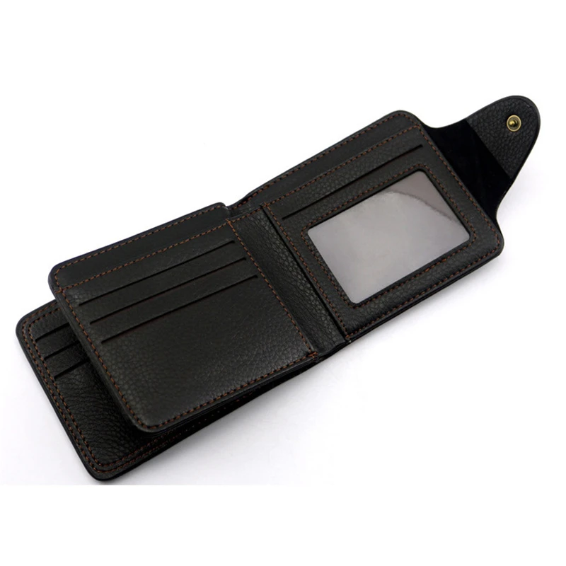 Черный мультфильм аниме один кусок короткий кошелек с черепами из искусственной