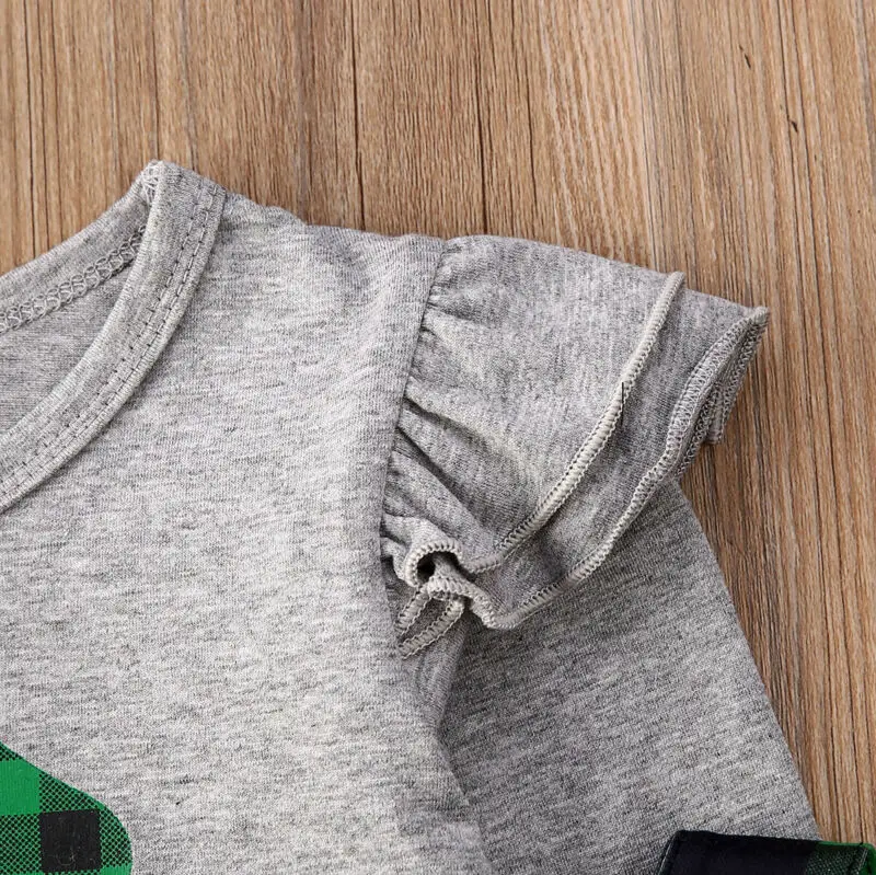 Комплекты одежды для маленьких девочек из 2 предметов хлопковые топы с длинными