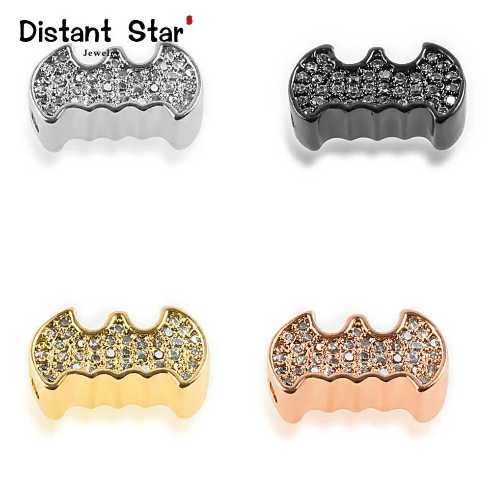 

13*8mm Bat High Quality DIY Men's Bracelet Beads Jewelry Accessories Making Necklace Pendant Copper Cubic Zirconia Hole