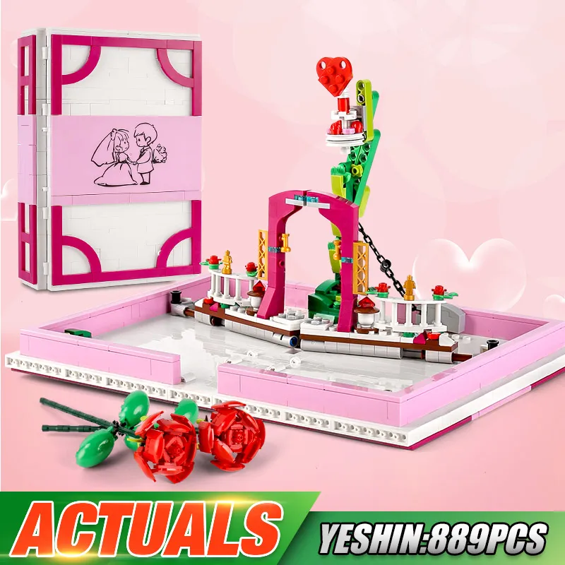 

Форма KING 10022, креативные игрушки, MOC романтическая любовь, предложение, набор блоков для сборки, модель, кирпичи, Детский Рождественский пода...