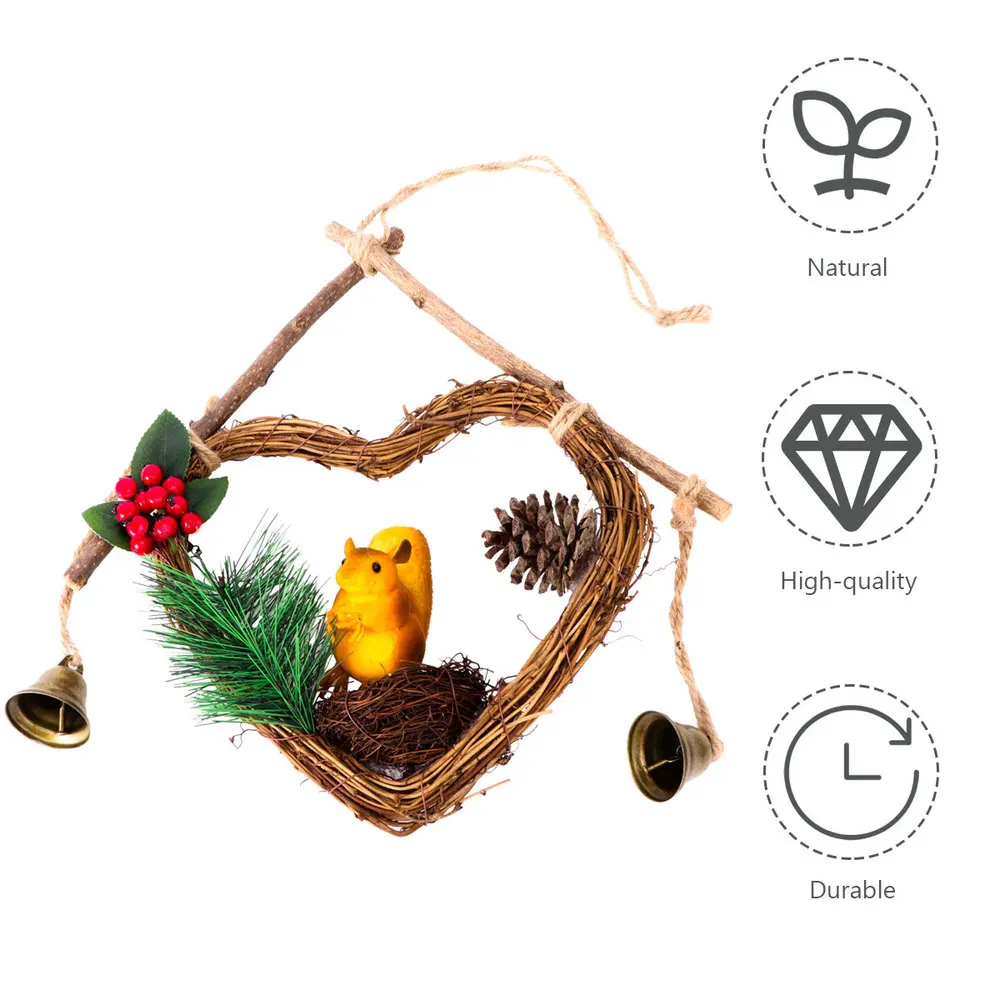 1 шт. модный подвесной Декор Рождественское украшение белка венок декор для