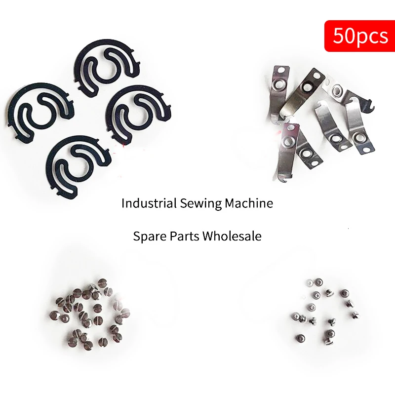 

50pcs Rotary Hook Bobbin Case Steel Sheet Small Big Screw Patty Plate Lockstitch Industrial Sewing Machine Spare Parts Wholesale
