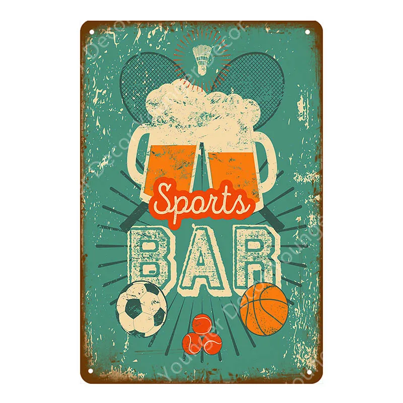 YD4207F Man Cave Drinks Beers Decoration Vintage Metal Tin Signs Gin Tonic Wine Plaque Shabby Chic Pub Bar Casino Poster Wall Art Decor - Цвет: YD4207F