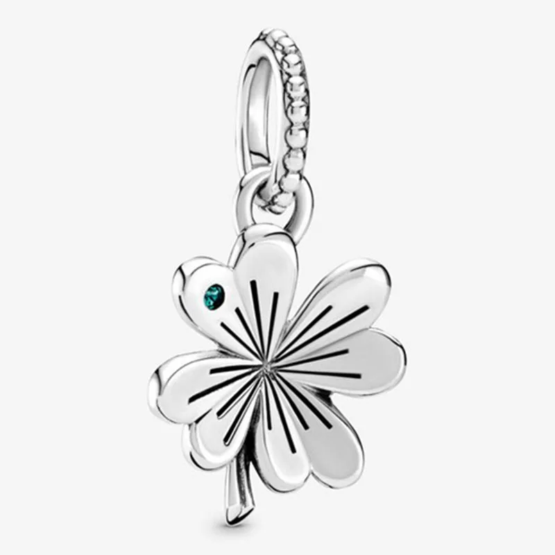 

100% 925 Sterling Silver Charm Silver Fashion Clover Pendant Fit Pandora Women Bracelet & Necklace Diy Jewelry