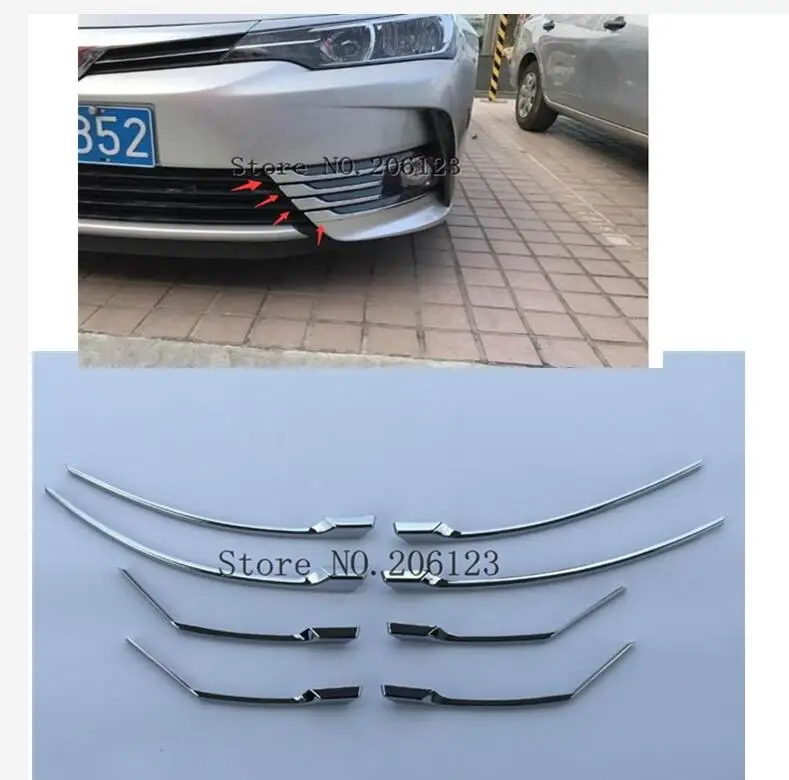 Для Toyota Corolla 2017 2018 ABS передняя решетка гриля противотумансветильник