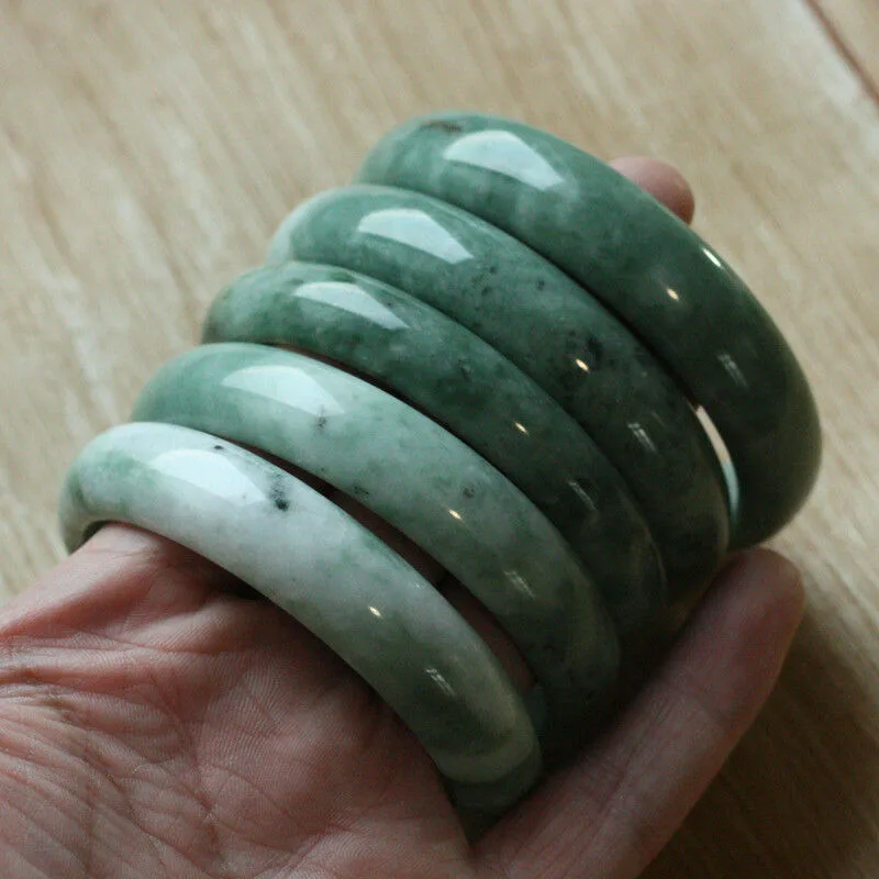 

New 62mm China Beautiful Fashion Female Natural Green JADE Bracelet Bangle