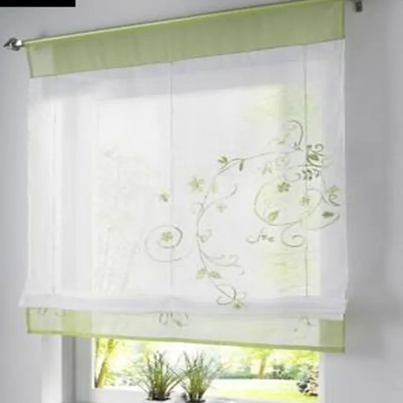 

Modern Short Window Kitchen Tulle Voile Curtain For Living Room Divider Home Transparent Sheer Curtain Drapes Window Voile