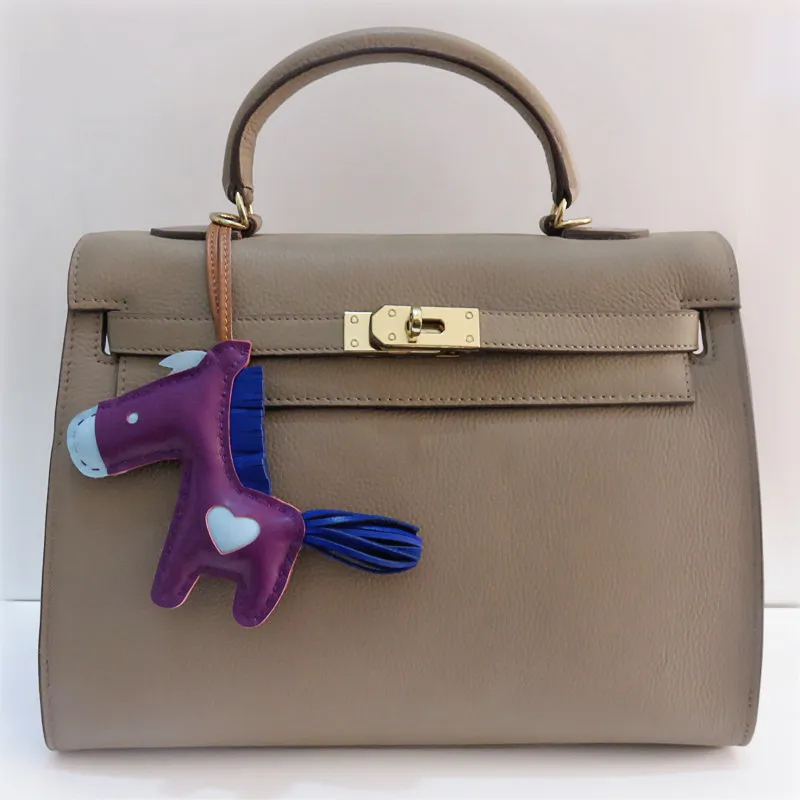 Милые мини-лошадь из воловьей кожи Обувь ручной работы натуральной сумки