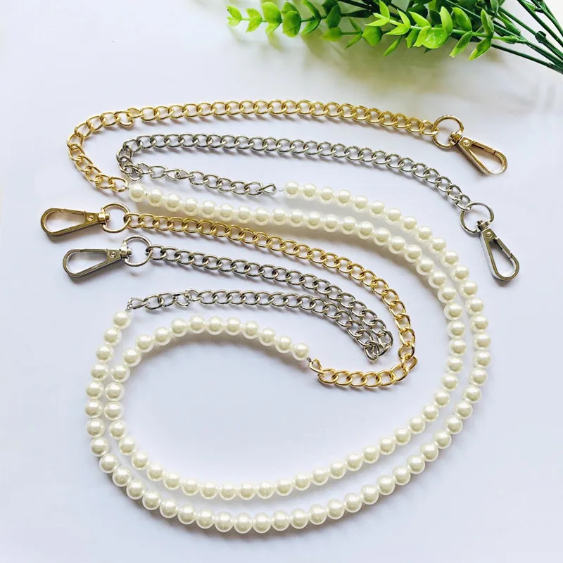 

1PC Decoration Luggage Accessories Stylish Pretty All-match Splicing Pearl Chain Exquisite Nice-looking Bag Chain Fashion Sense