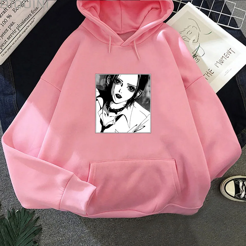 

Japanese Anime Harajuku Hooded Clothes Nana Osaki Print Hoodie 2021 New Women Men Fashion Hoody Casual Hip Hop Female Sweatshirt