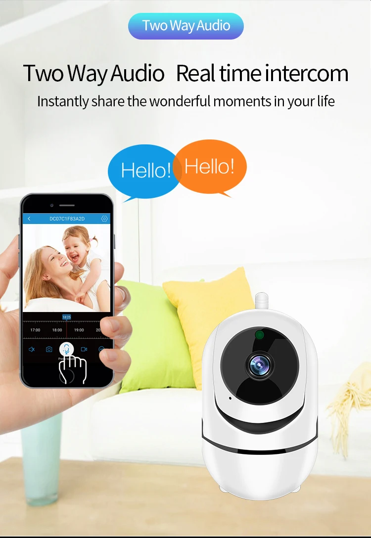 Умная IP камера WiFi Беспроводная CCTV камера наблюдения ИК ночного видения P2P ip-камера безопасности