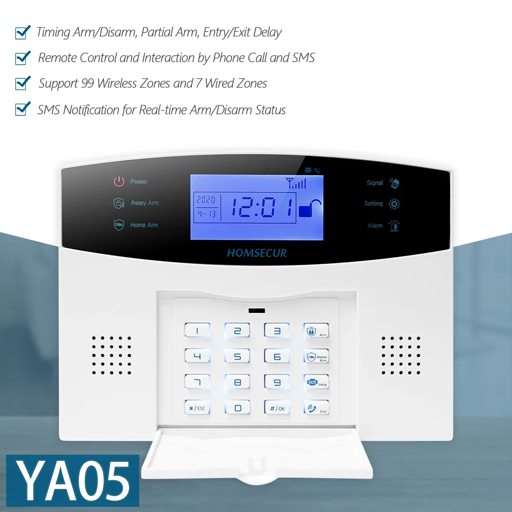 Система домашней сигнализации HOMSECUR с управлением через приложение беспроводная
