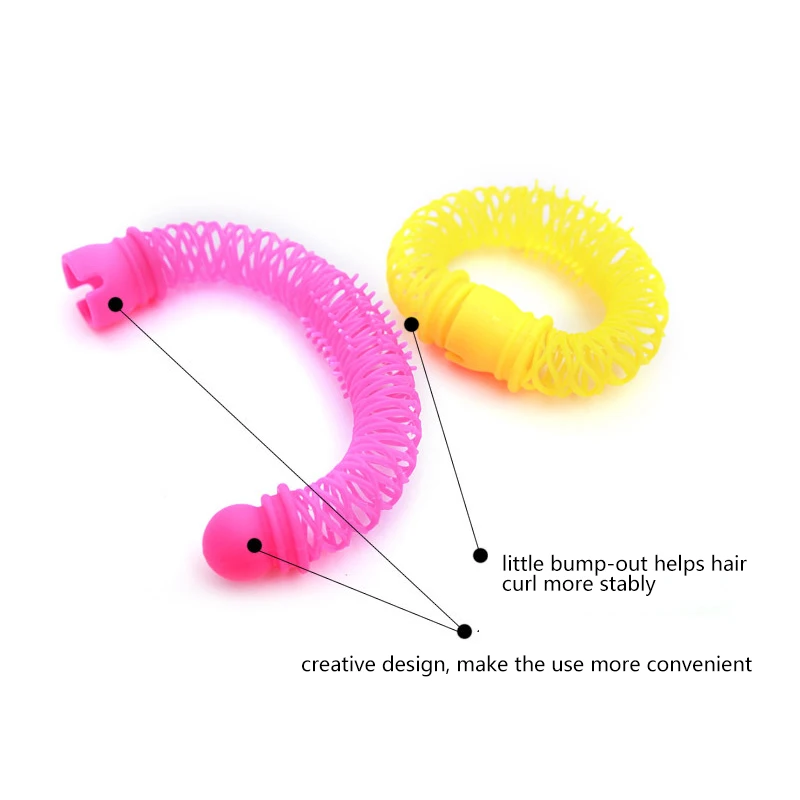 

8Pcs Plastic Magic Hair Curlers Rollers Circle Hairstyle Hair Accessories Hair Clips DIY Curling Spiral Braid Hair Styling Tools
